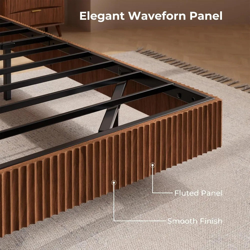 The Dresden Walnut Platform Bed