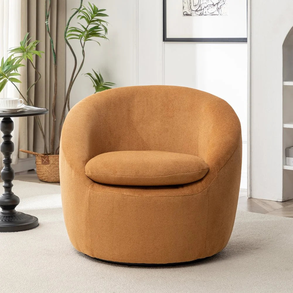 Winnie Modern Barrel Chair, 360° Swivel
