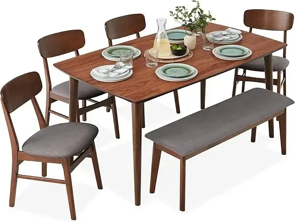 The Cordoba Walnut Dining Table & Chair Set