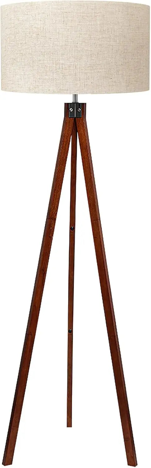 The Fontaine Walnut Tripod Floor Lamp