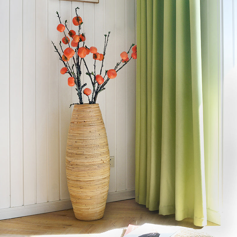 The Fontaine Rattan & Walnut Vase