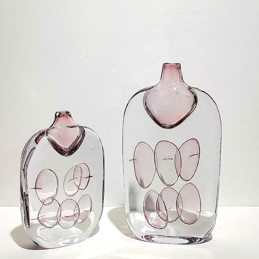 Fontaine Collection | Sculptural Glass-Topped Bubble Glass - showcasing full sculptural form and curated finish in a Mid-Century Modern living room setting.
