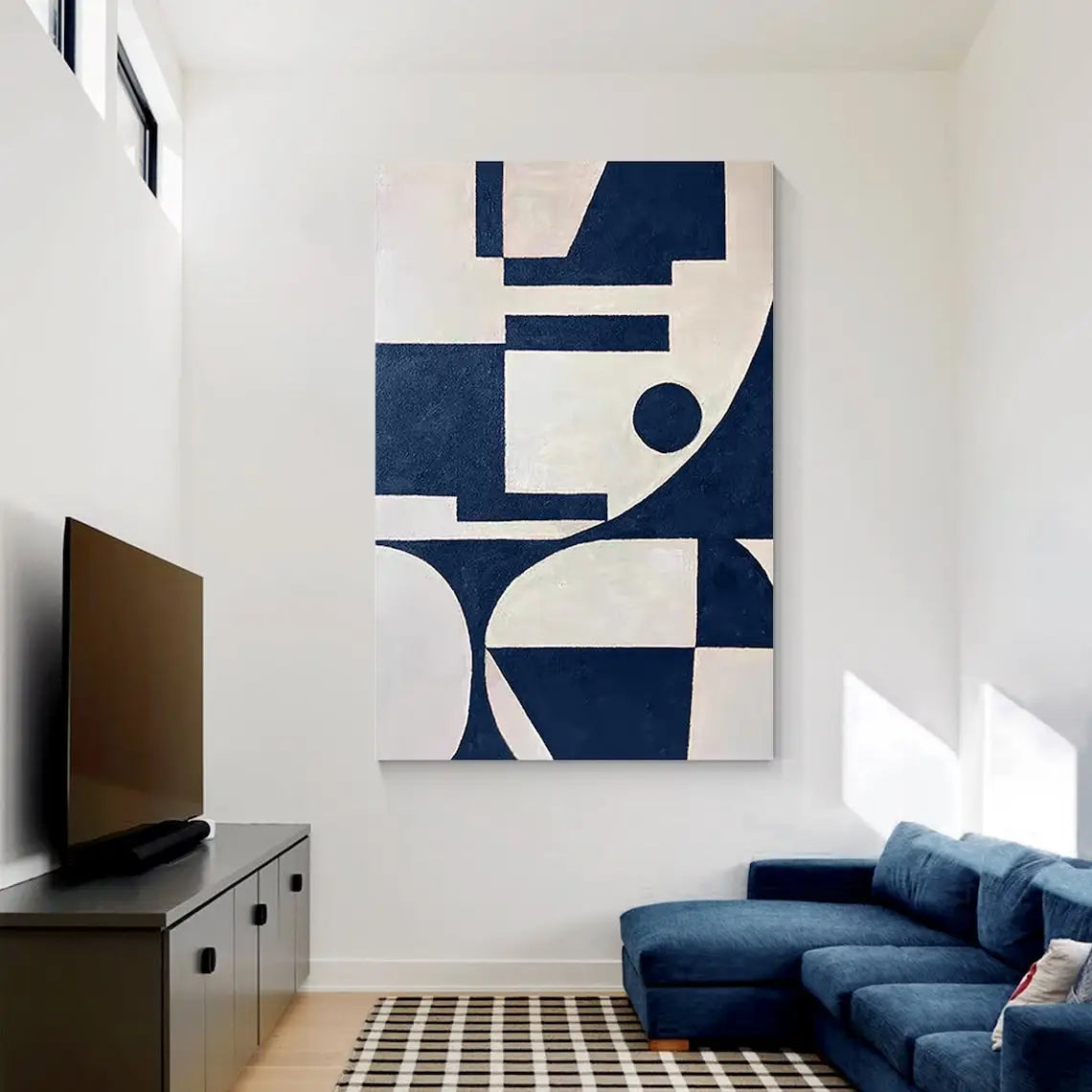 The Belmont Abstract Geometric Canvas