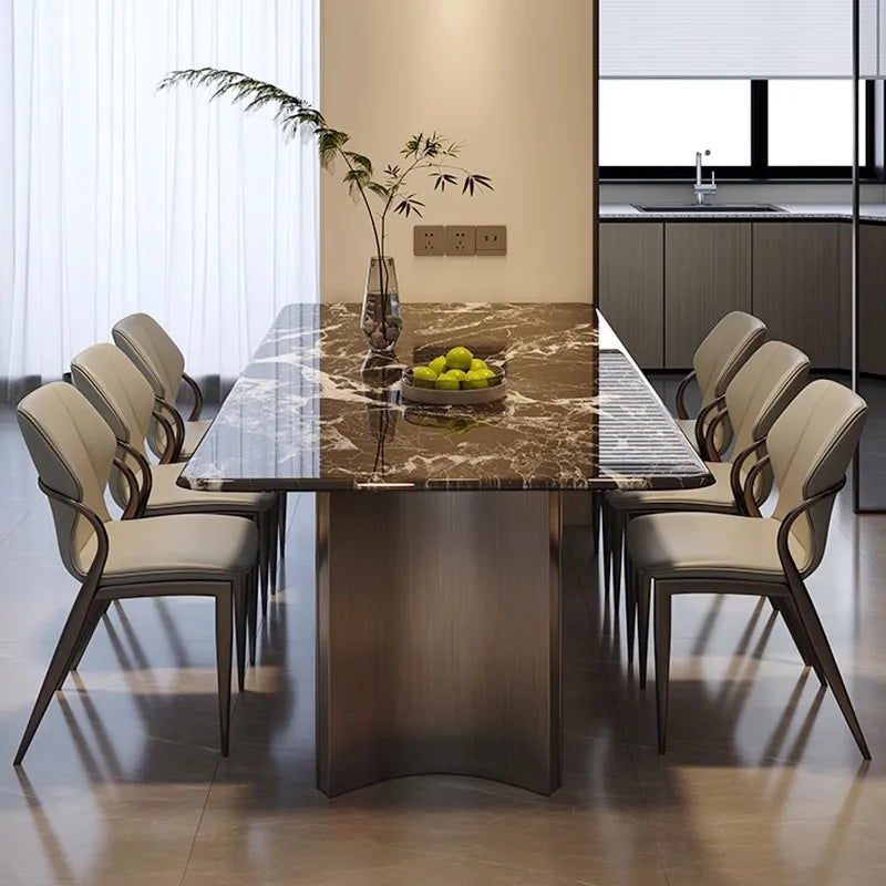 The Belmont Carrara Marble Dining Table