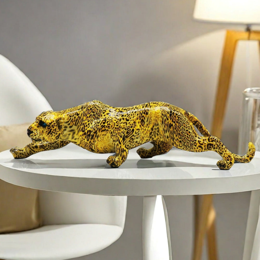 Captivating Modern Leopard Resin Ornament