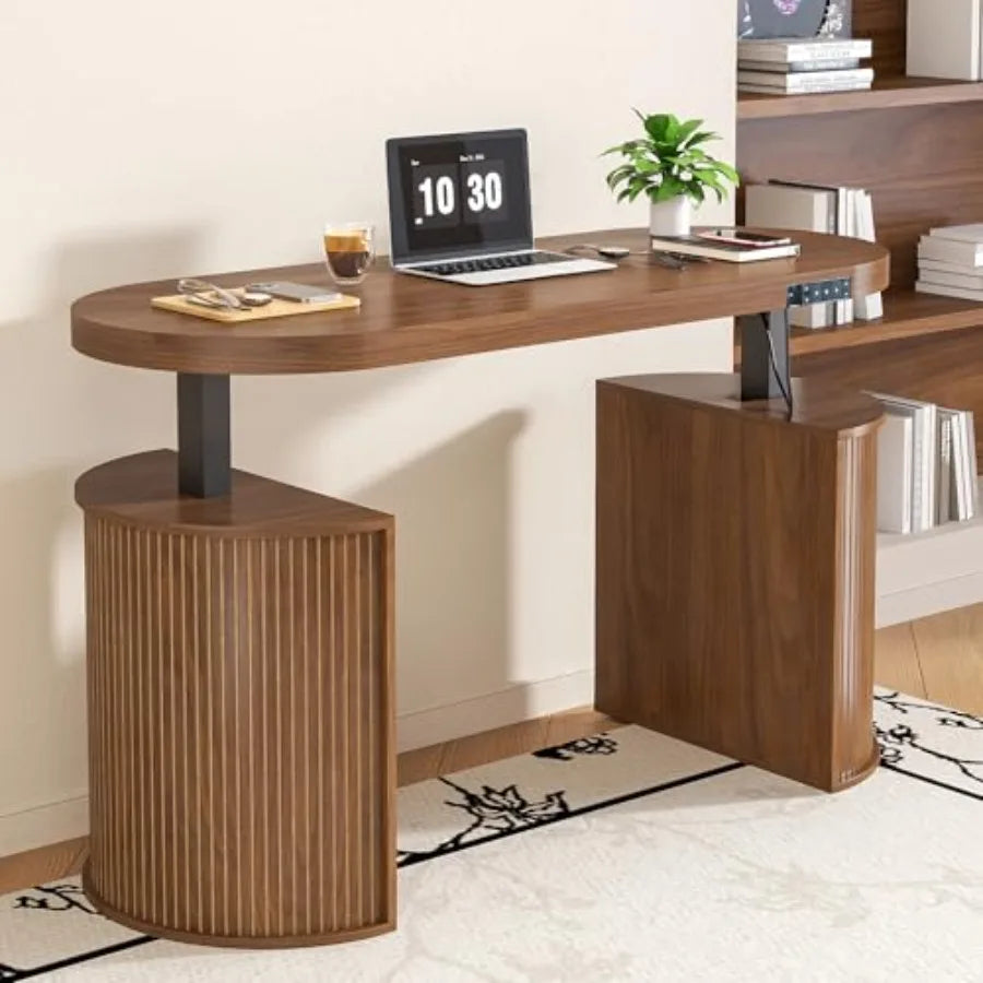 The Astoria Walnut Electric Desk