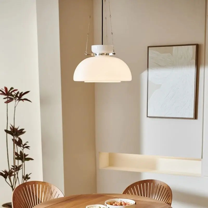 The Meridian Cream Glass Pendant