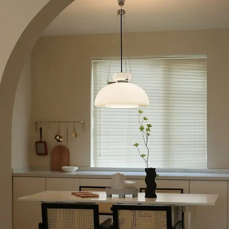 The Meridian Cream Glass Pendant
