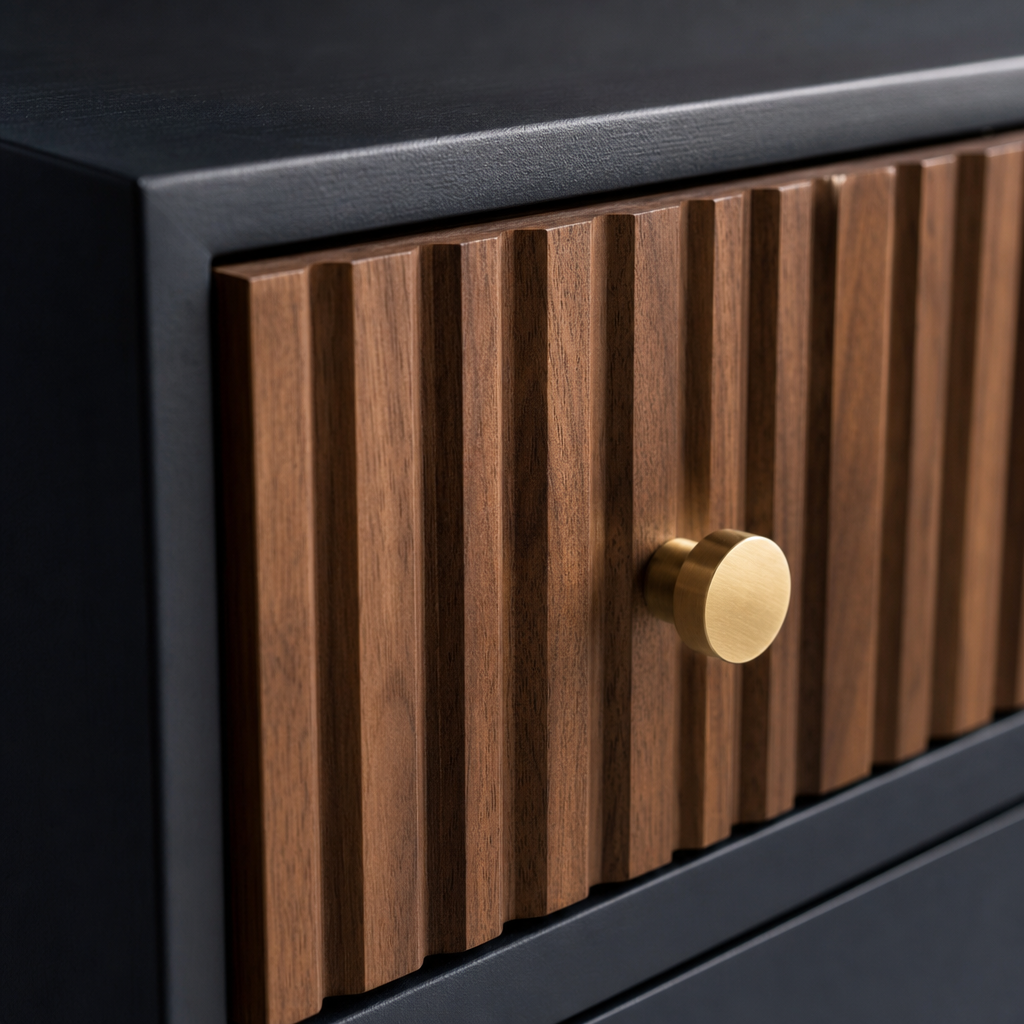 The Astoria Fluted Walnut Nightstands