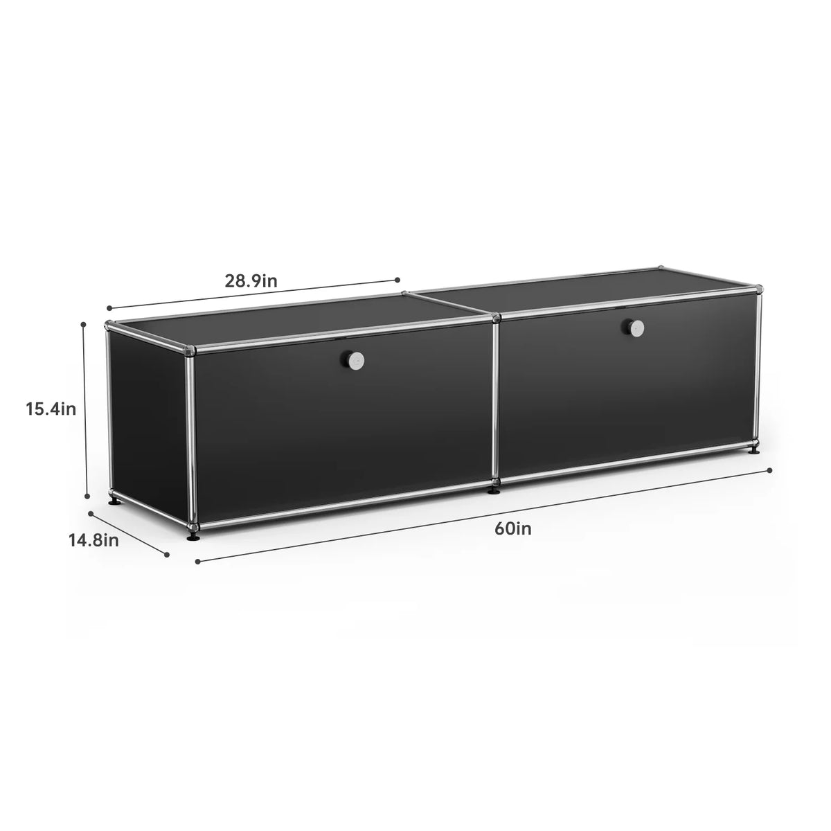 Modern Modular Metal Storage Cabinet Freestanding Sideboard Display Organizer for Living Room Bedroom Entryway Home Furniture