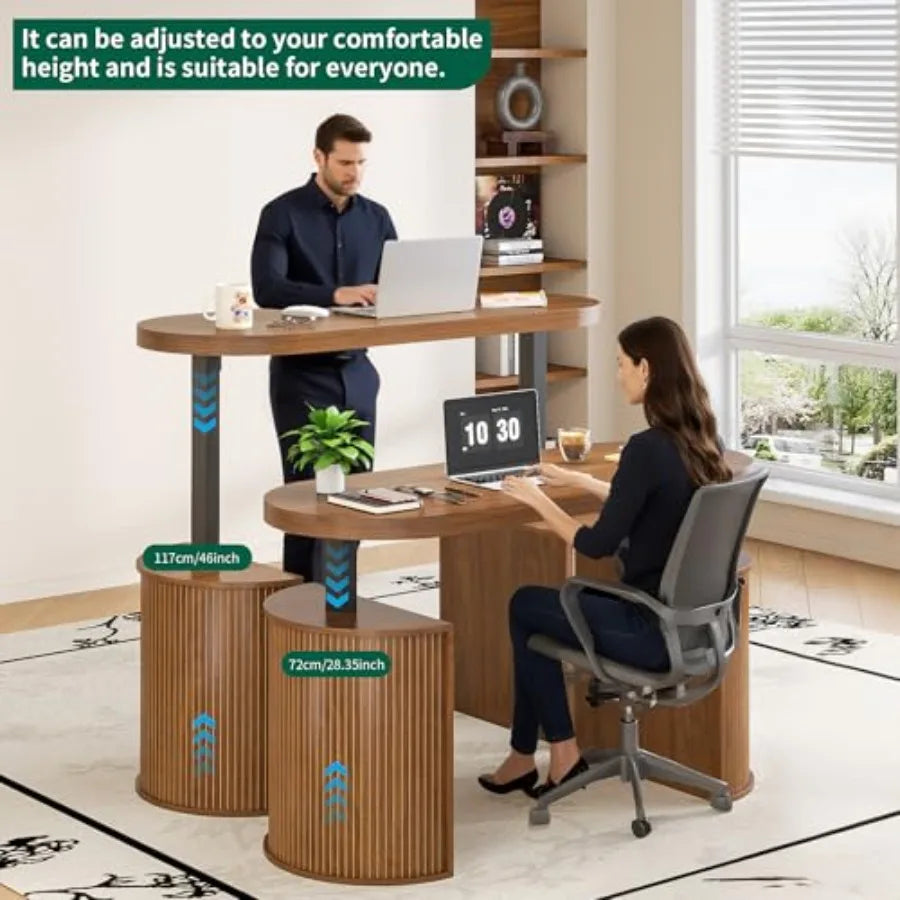 The Astoria Walnut Electric Desk