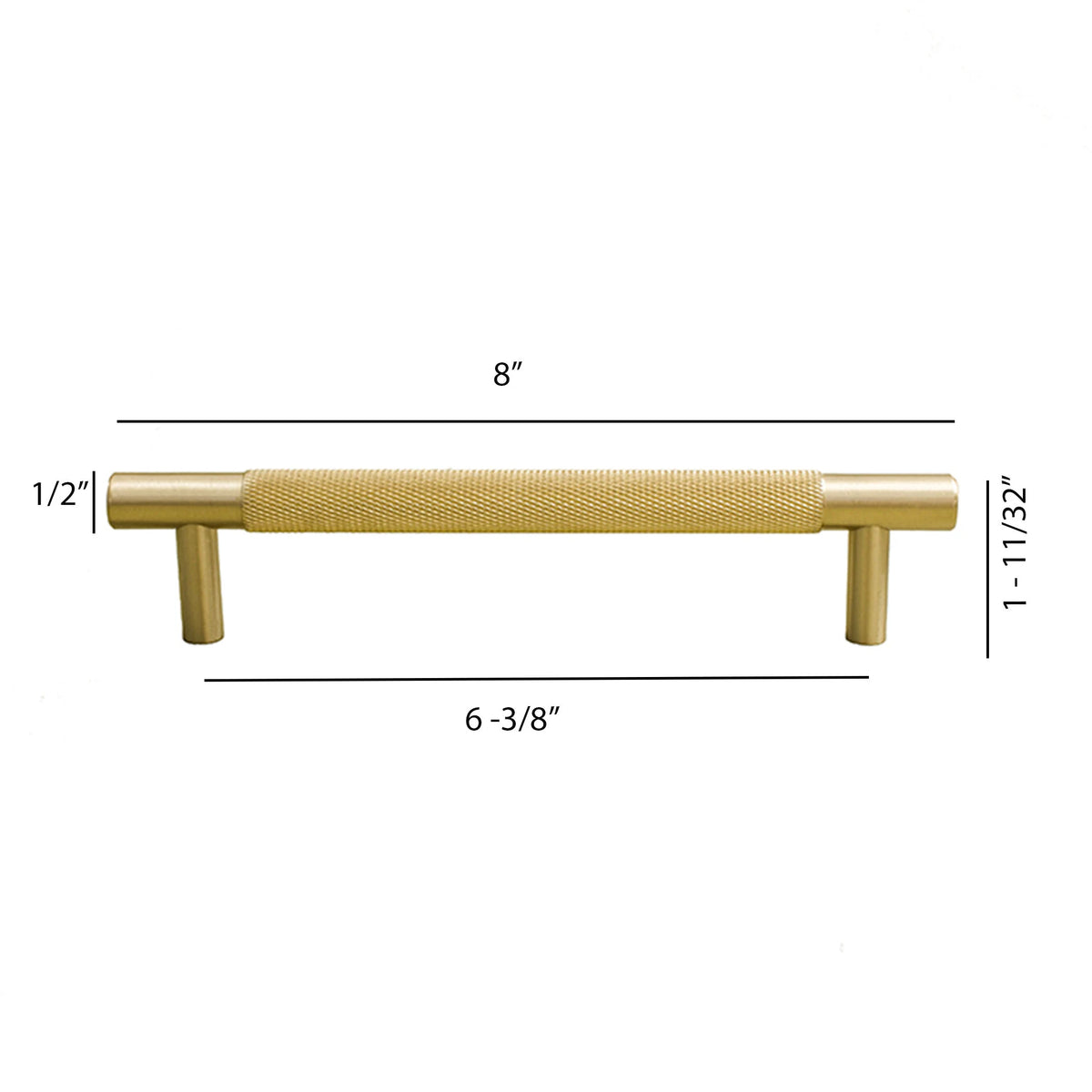 Modern Solid Brass Cabinet Pulls: Bar Handle, Furniture Hardware