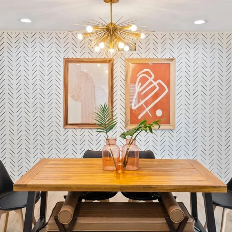 Abstract Burnt Orange Mid-Century Modern Canvas Art Set