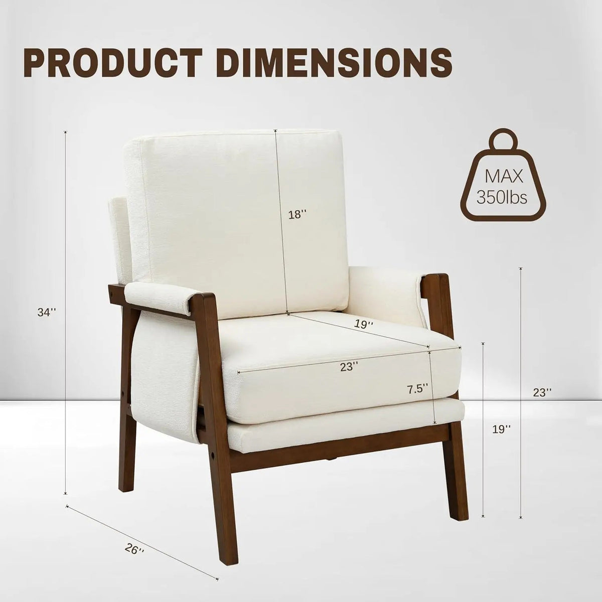 Ellington Collection | Tapered-Leg Brass-Accented Walnut & Brass Accent Chair - showcasing form and function in daily use context in a Mid-Century Modern living room setting.