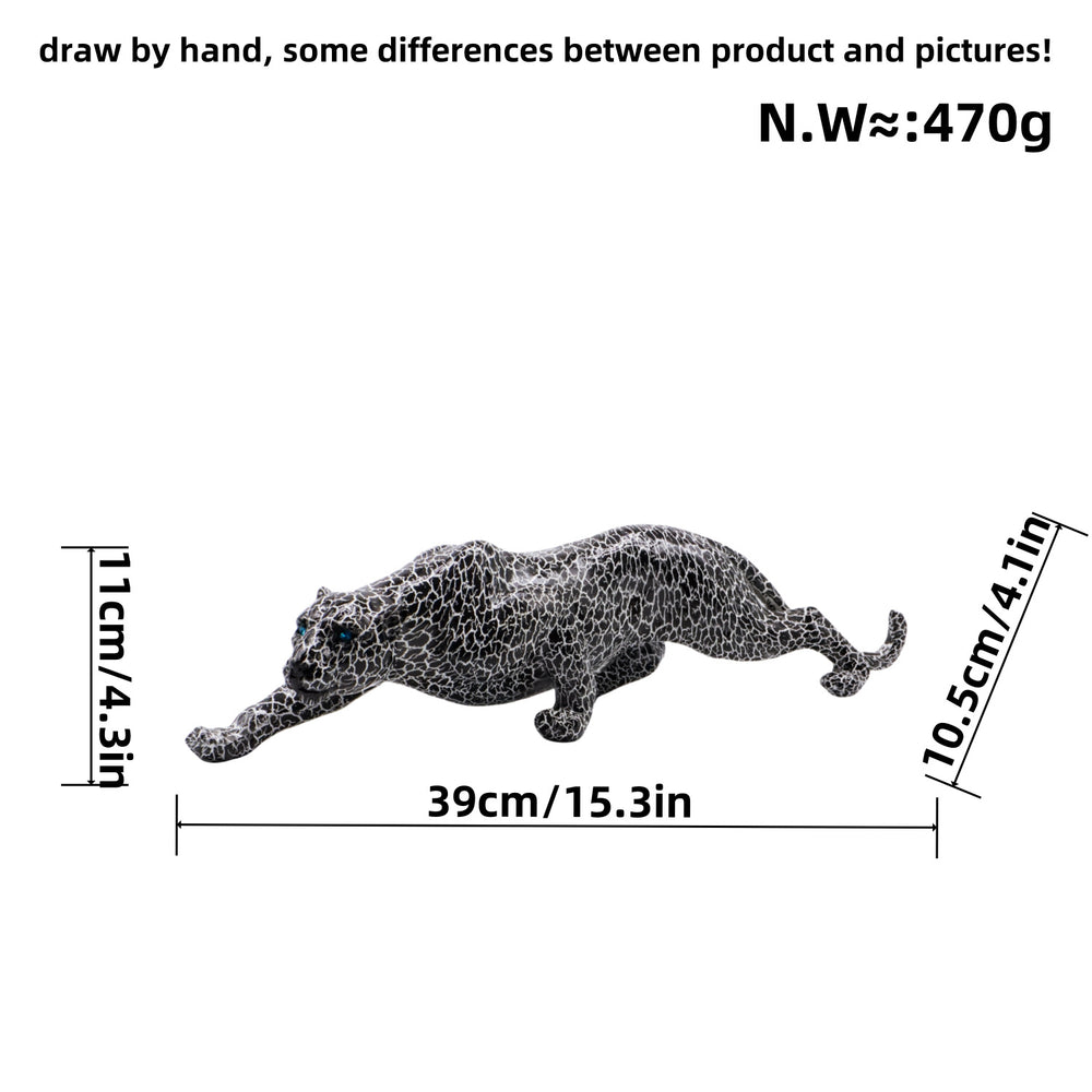 Captivating Modern Leopard Resin Ornament