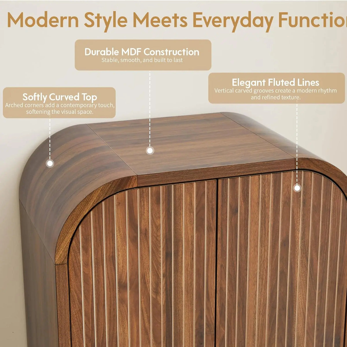 The Valencia Arched Walnut Wardrobe