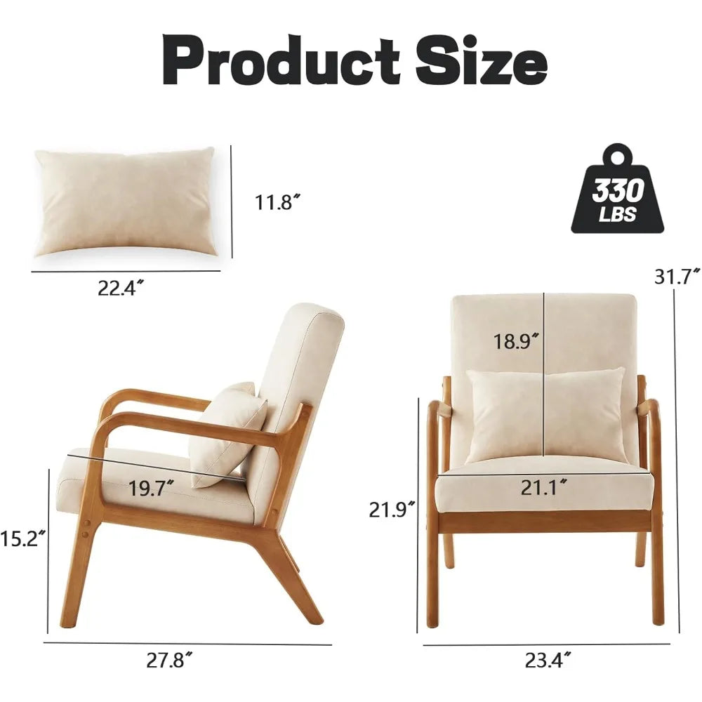 Belmont Collection | Sculptural Brass-Accented Walnut Accent Chair - styled from an alternate angle revealing dimensional depth in a Mid-Century Modern living room setting.