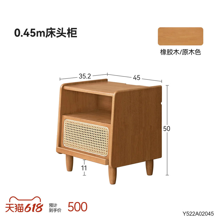The Dresden Lacquered Walnut Nightstands
