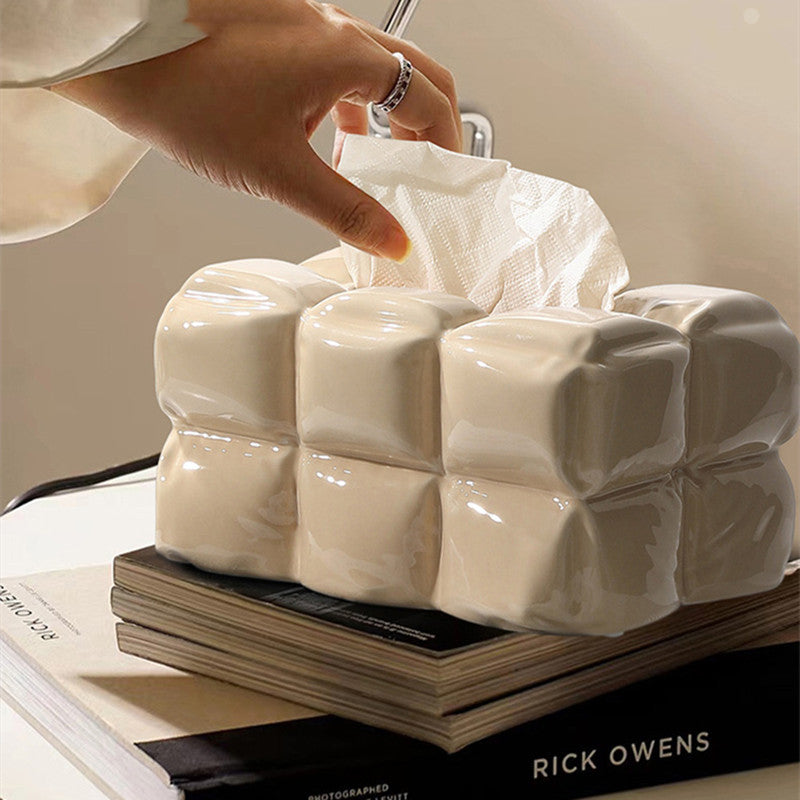 Elegant Light Luxury Ceramic Tissue Box Collection
