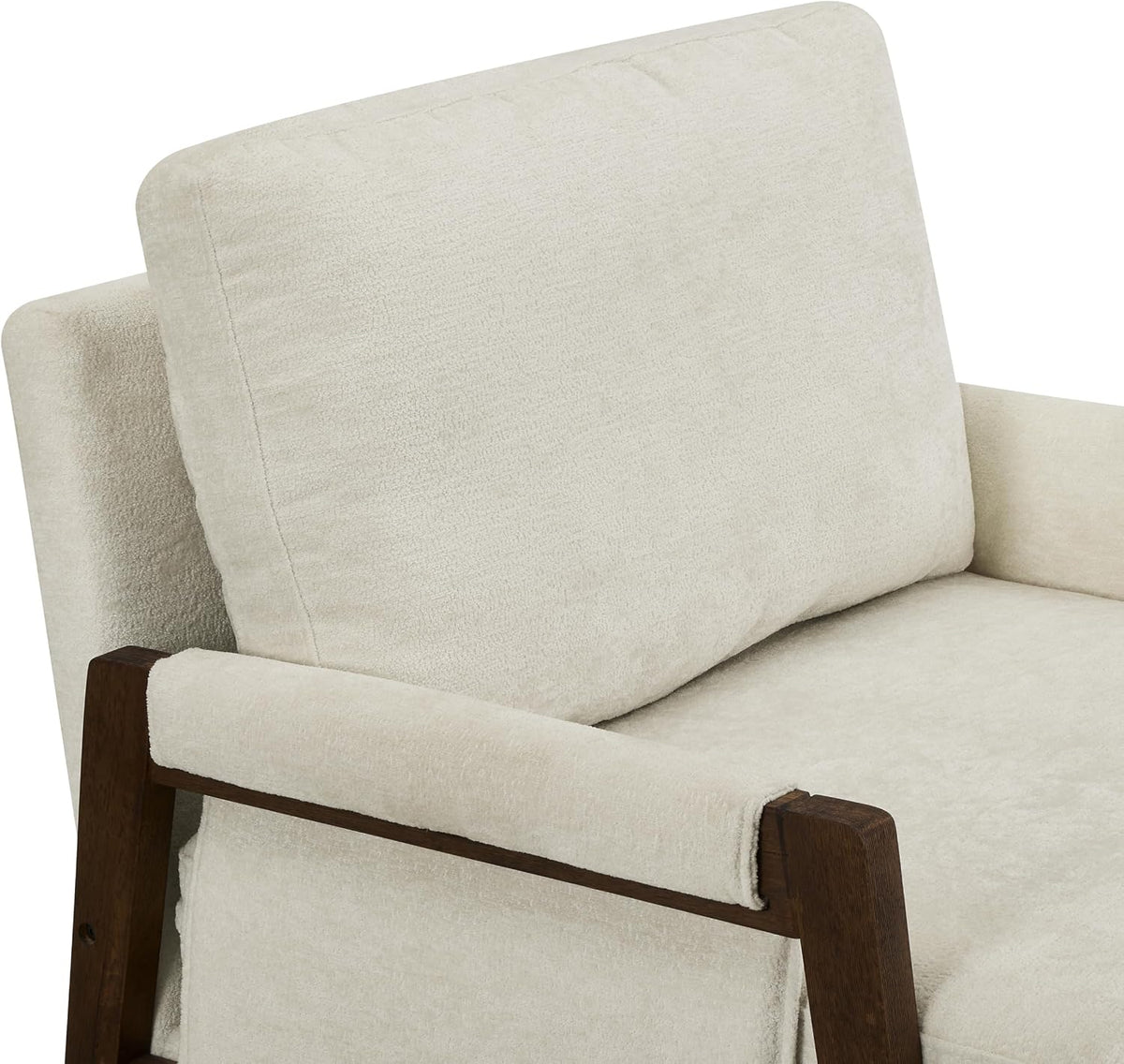 Kelly Mid-Century Modern Accent Armchair, White