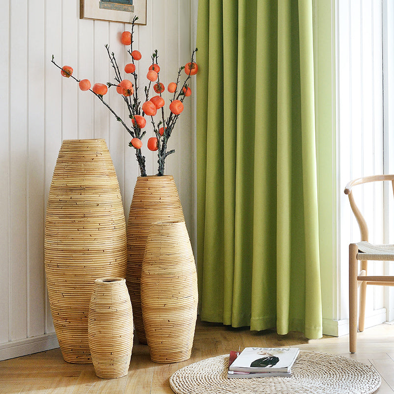 The Fontaine Rattan & Walnut Vase