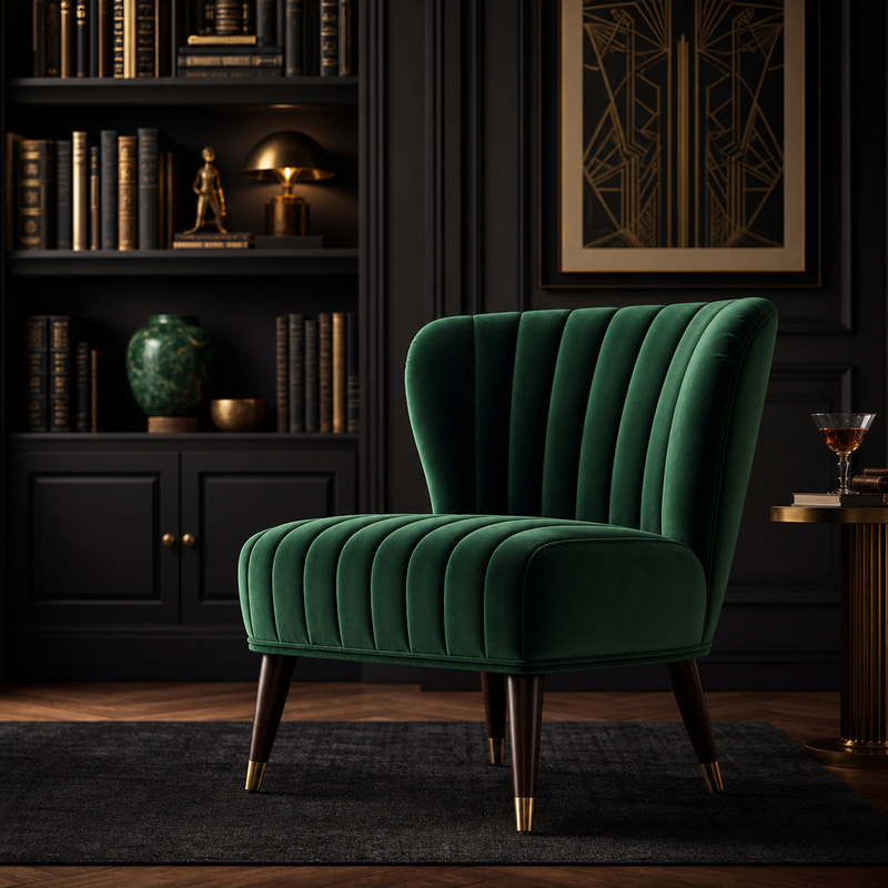 The Dresden Velvet Channel-Tufted Side Chair