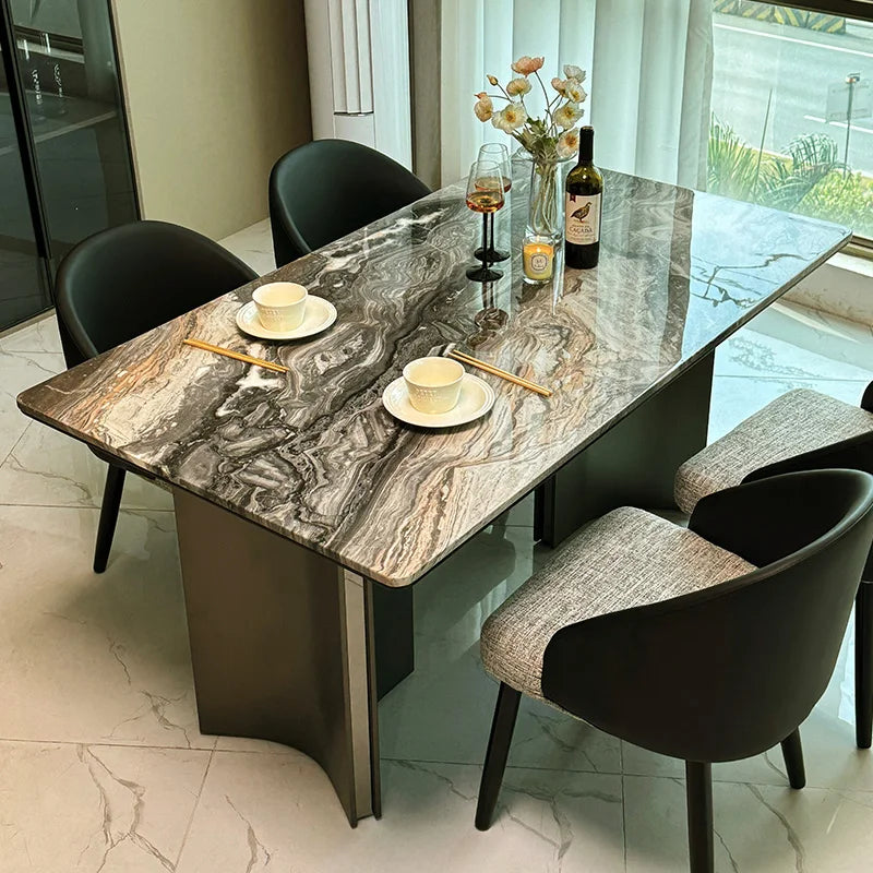 The Belmont Carrara Marble Dining Table