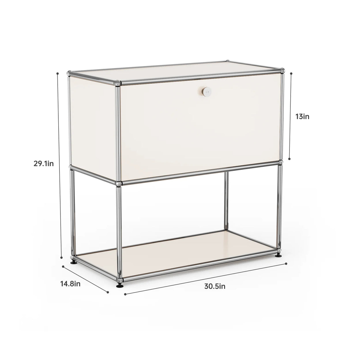 Modern Modular Metal Storage Cabinet Freestanding Sideboard Display Organizer for Living Room Bedroom Entryway Home Furniture