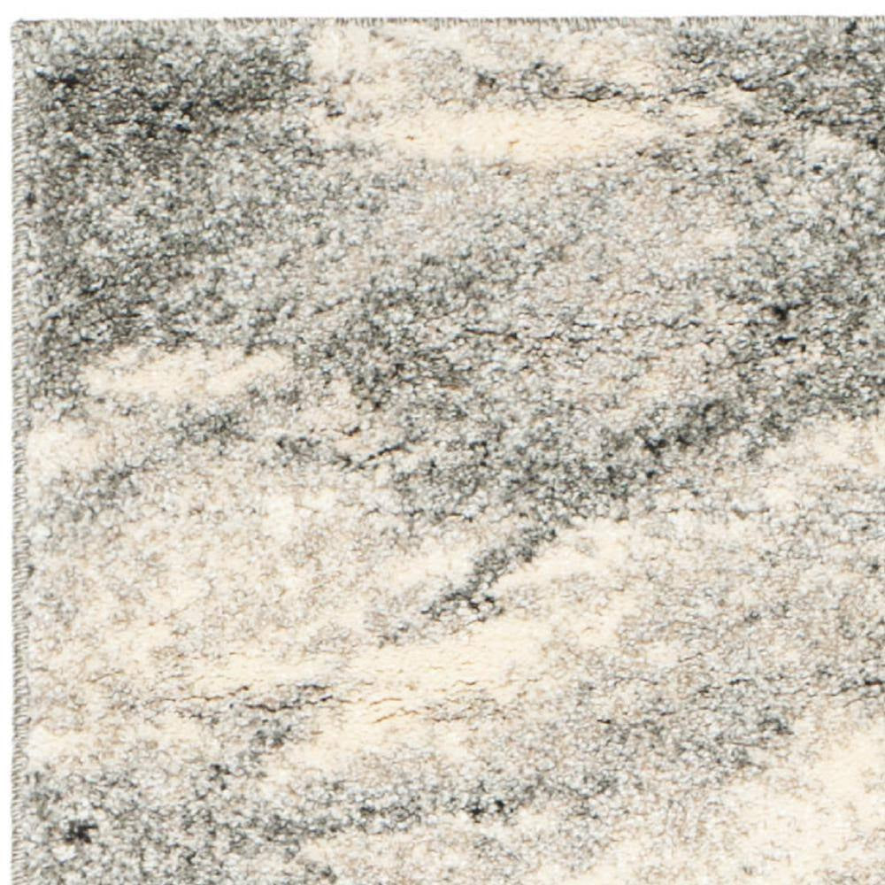 Retro Grey/Ivory 2 Ft. X 7 Ft. Solid Runner Rug