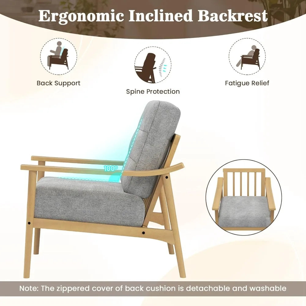 Dresden Collection | Tapered-Leg Atomic-Era Walnut & Wool Accent Chair Set - styled from an alternate angle revealing dimensional depth in a Mid-Century Modern living room setting.