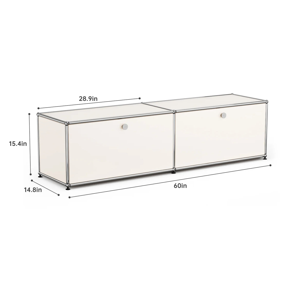 Modern Modular Metal Storage Cabinet Freestanding Sideboard Display Organizer for Living Room Bedroom Entryway Home Furniture