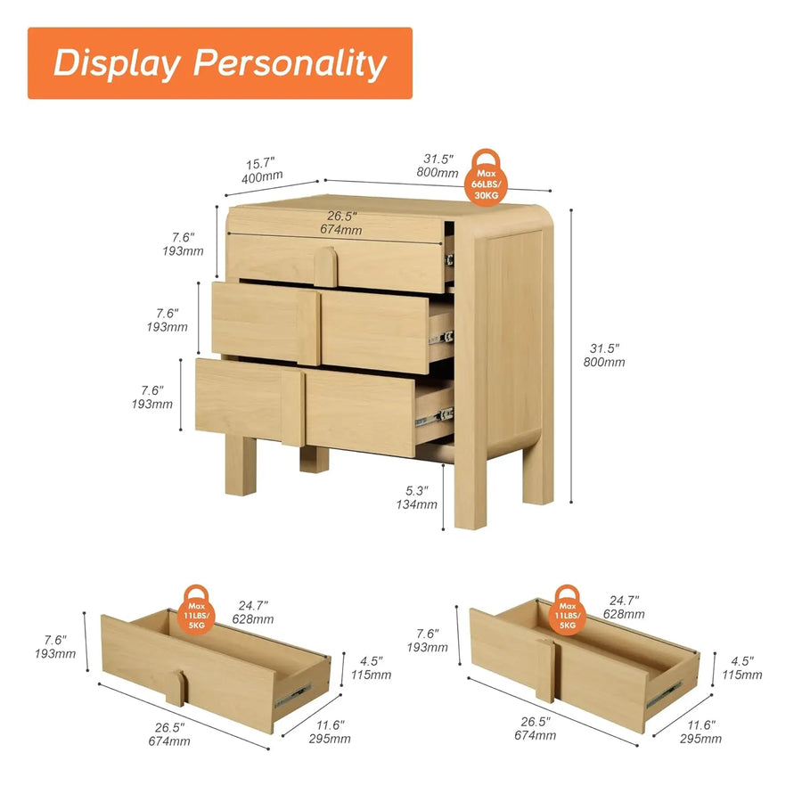 The Dresden White Oak Dresser