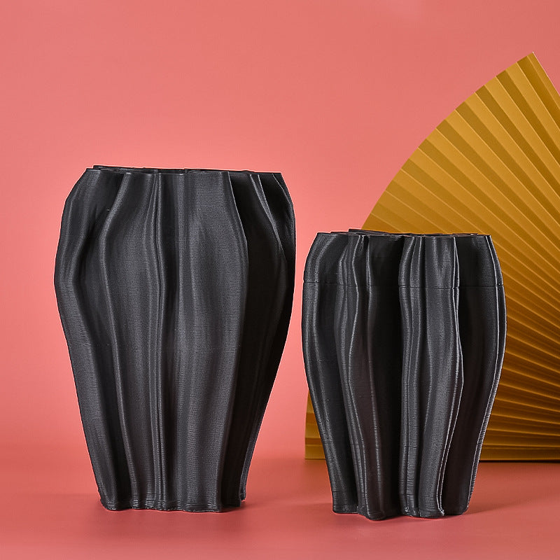 Ellington Collection | Sculptural Atomic-Era Porcelain Vessel - showcasing full sculptural form and curated finish in a Mid-Century Modern living room setting.