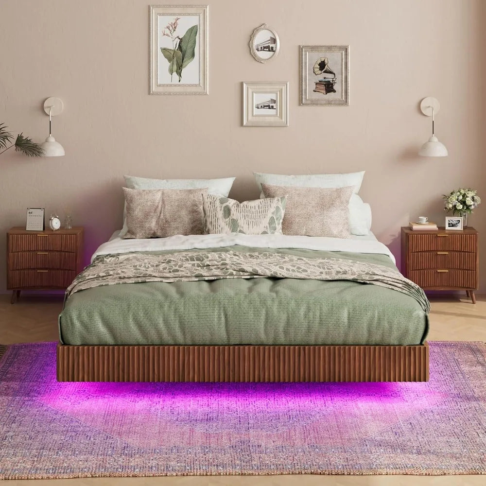 The Dresden Walnut Platform Bed