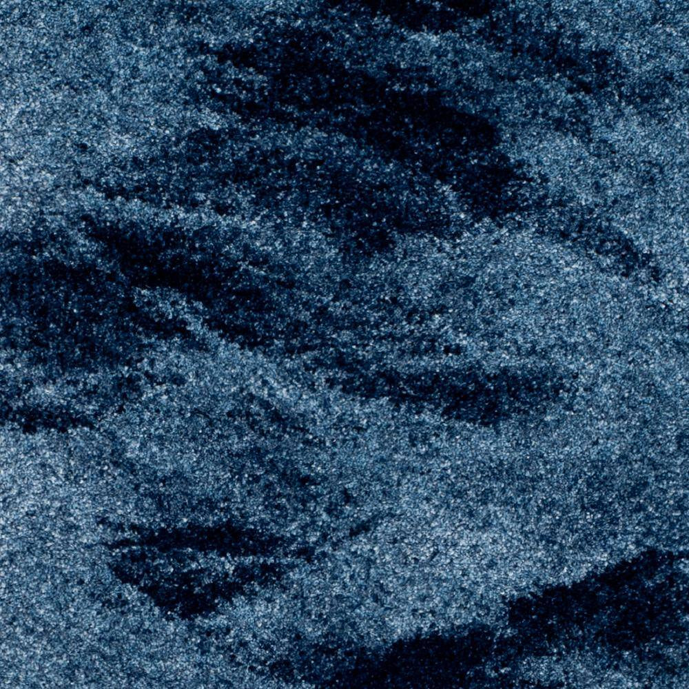 Retro Light Blue/Blue 2 Ft. X 11 Ft. Gradient Runner Rug