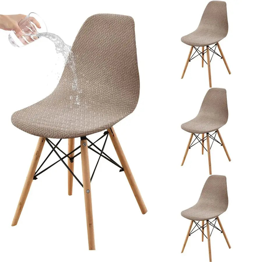 Dresden Collection | Geometric Desert-Modern Jacquard Accent Chair - featuring close-up joinery and artisanal finish quality in a Mid-Century Modern living room setting.