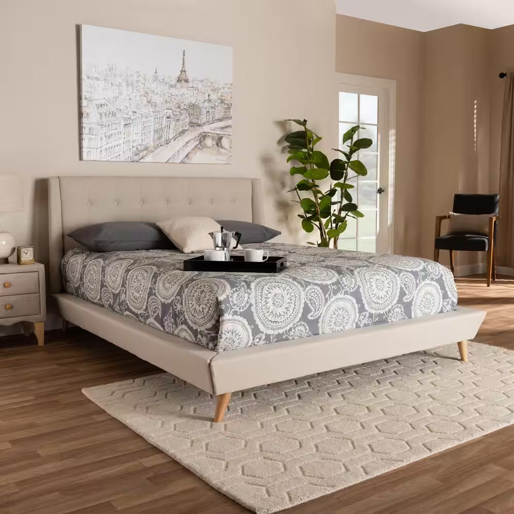 Naya Beige King Platform Bed