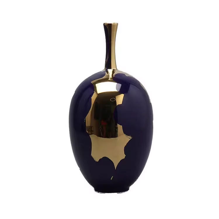 The Fontaine Ceramic & Gold Leaf Vase