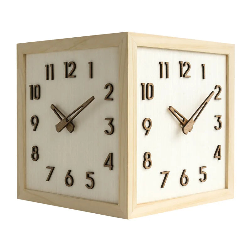 The Dresden Dual-Sided Walnut Clock