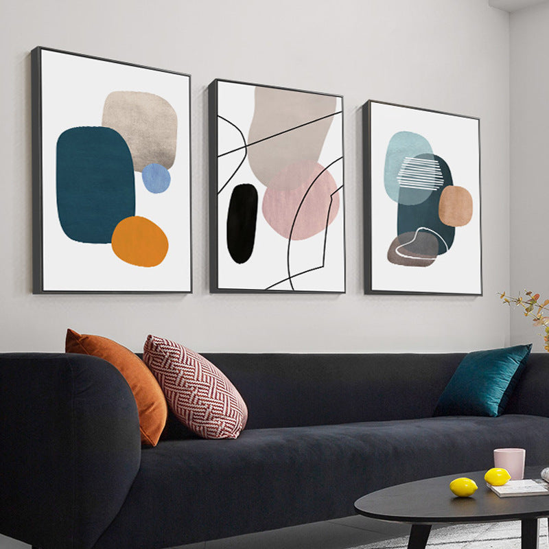 Elegant Mid-Century Modern Minimalist Decorative Painting for Serene Living Spaces