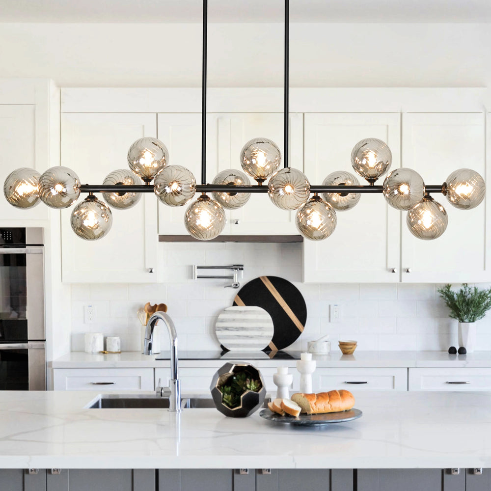 Exquisite 54in Mid Century Modern 16-Light Sputnik Chandelier for Elegant Dining and Kitchen Spaces
