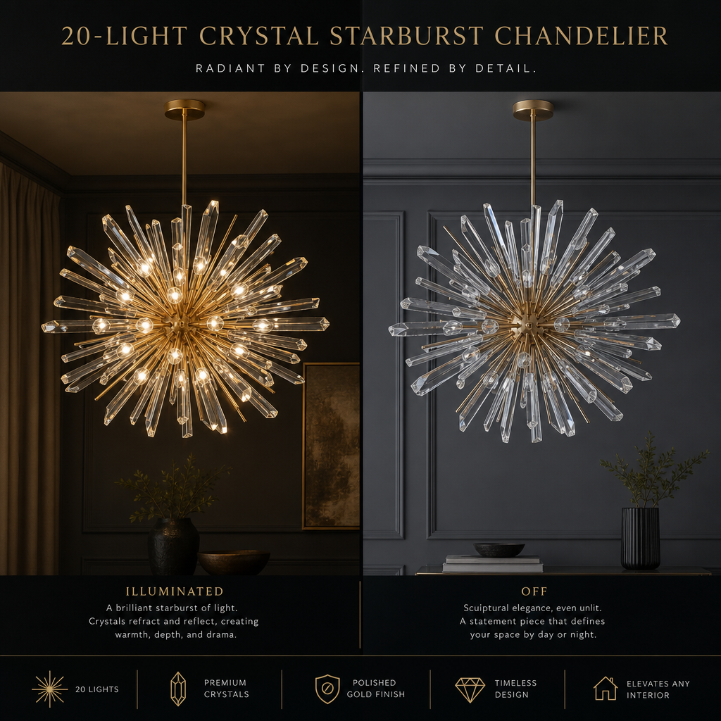 The Astoria Crystal Sputnik Chandelier