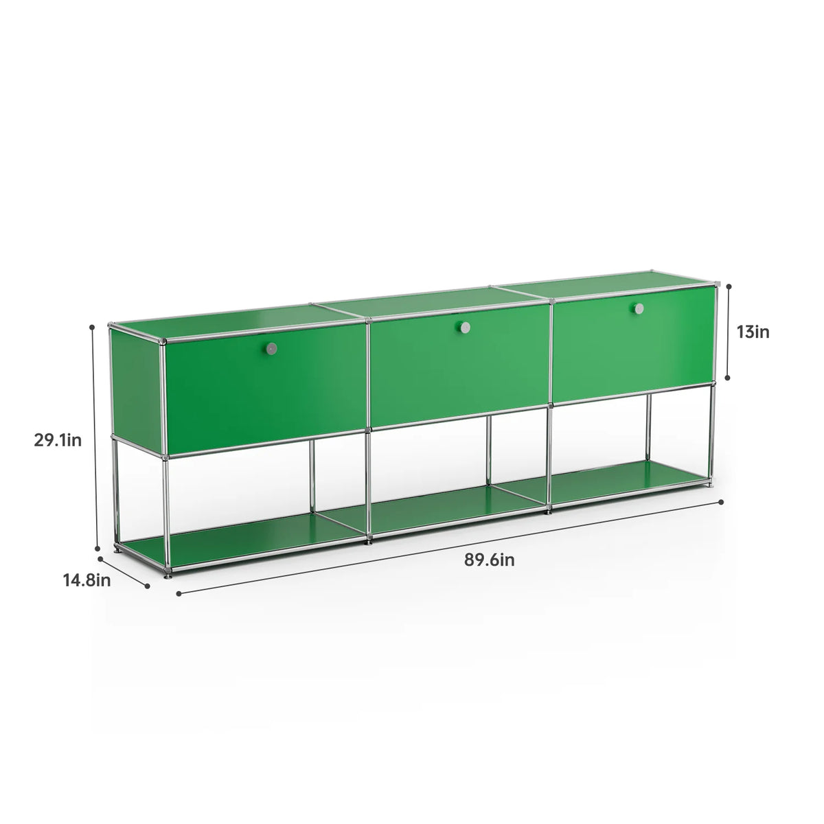 Modern Modular Metal Storage Cabinet Freestanding Sideboard Display Organizer for Living Room Bedroom Entryway Home Furniture