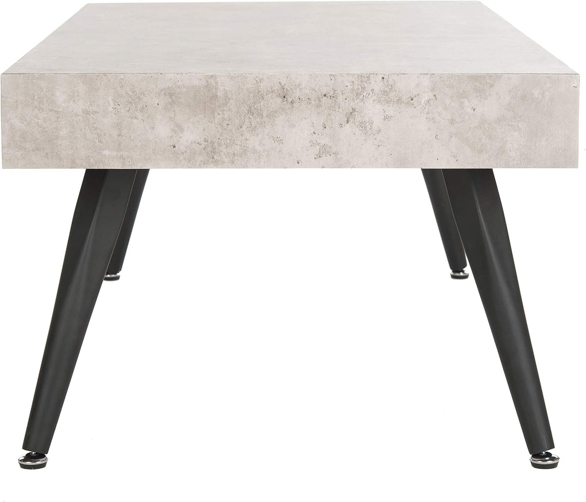 Safavieh Home Collection Cedric Light Grey and Black Rectangular Midcentury Modern Coffee Table