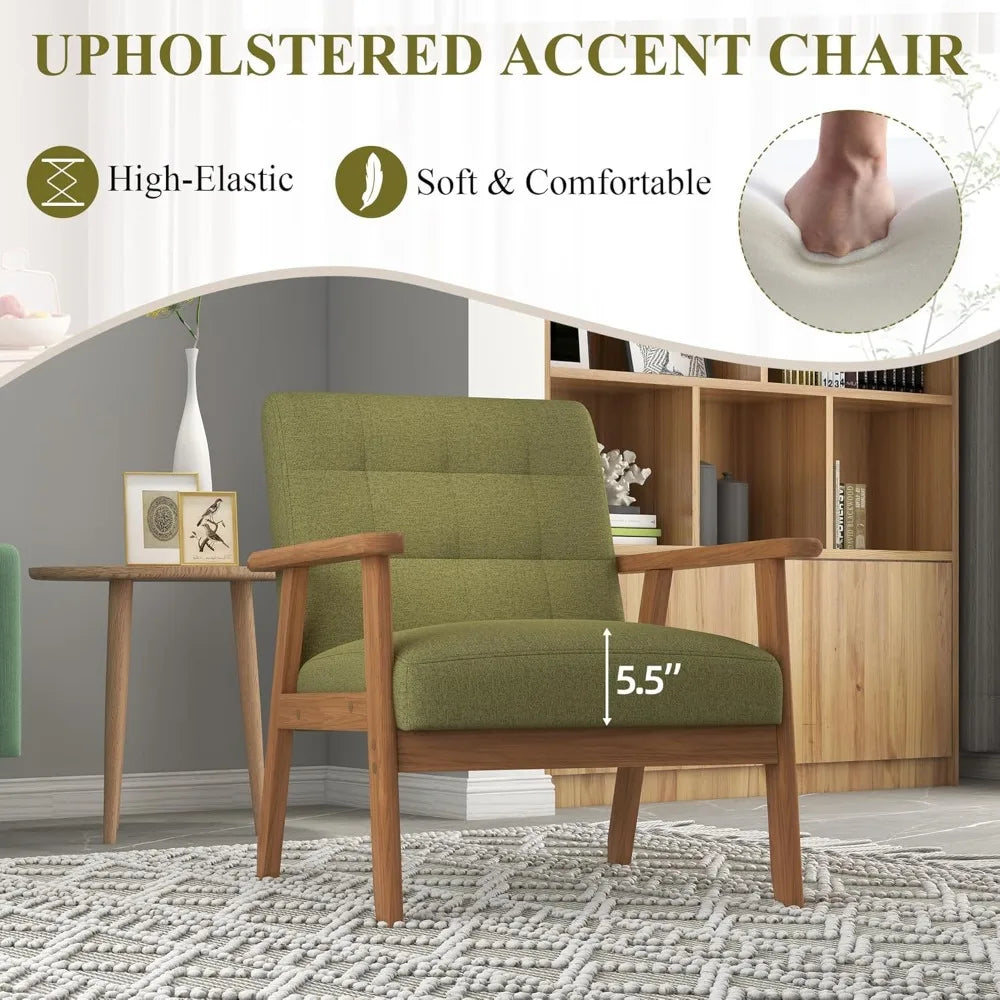 Meridian Collection | Tapered-Leg Brass-Accented Walnut Lounge Set - revealing tonal warmth and surface patina under ambient light in a Mid-Century Modern living room setting.