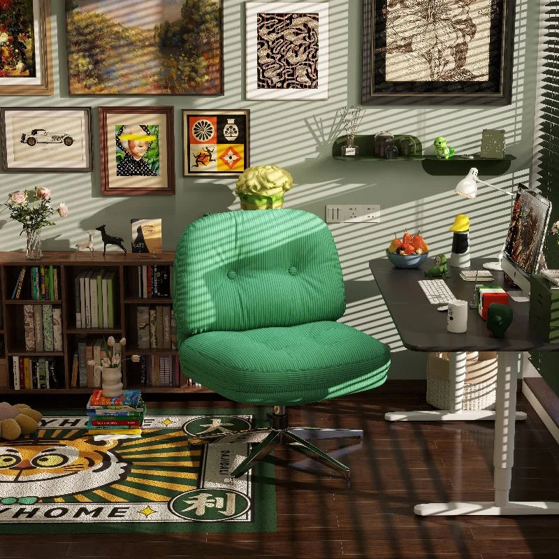 The Meridian Corduroy Swivel Chair
