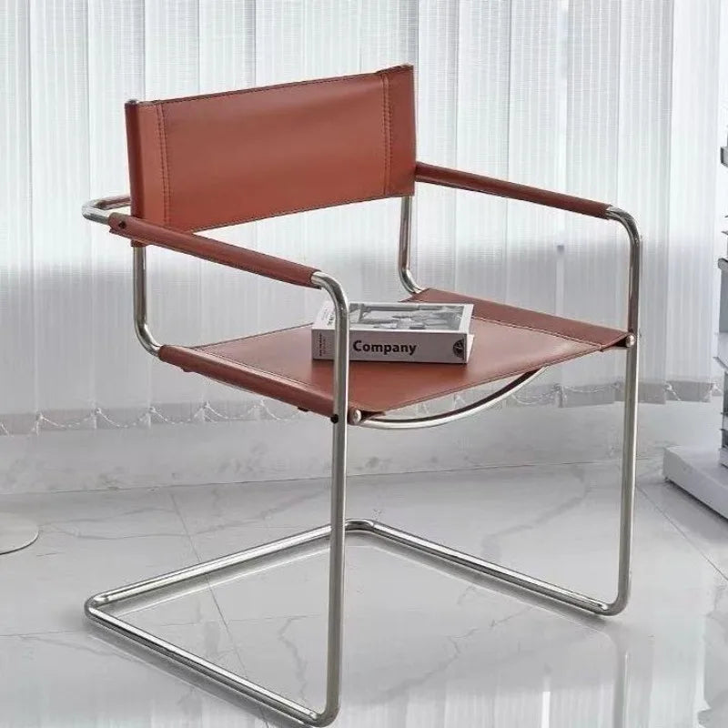The Fontaine Chrome & Leather Lounge Chair