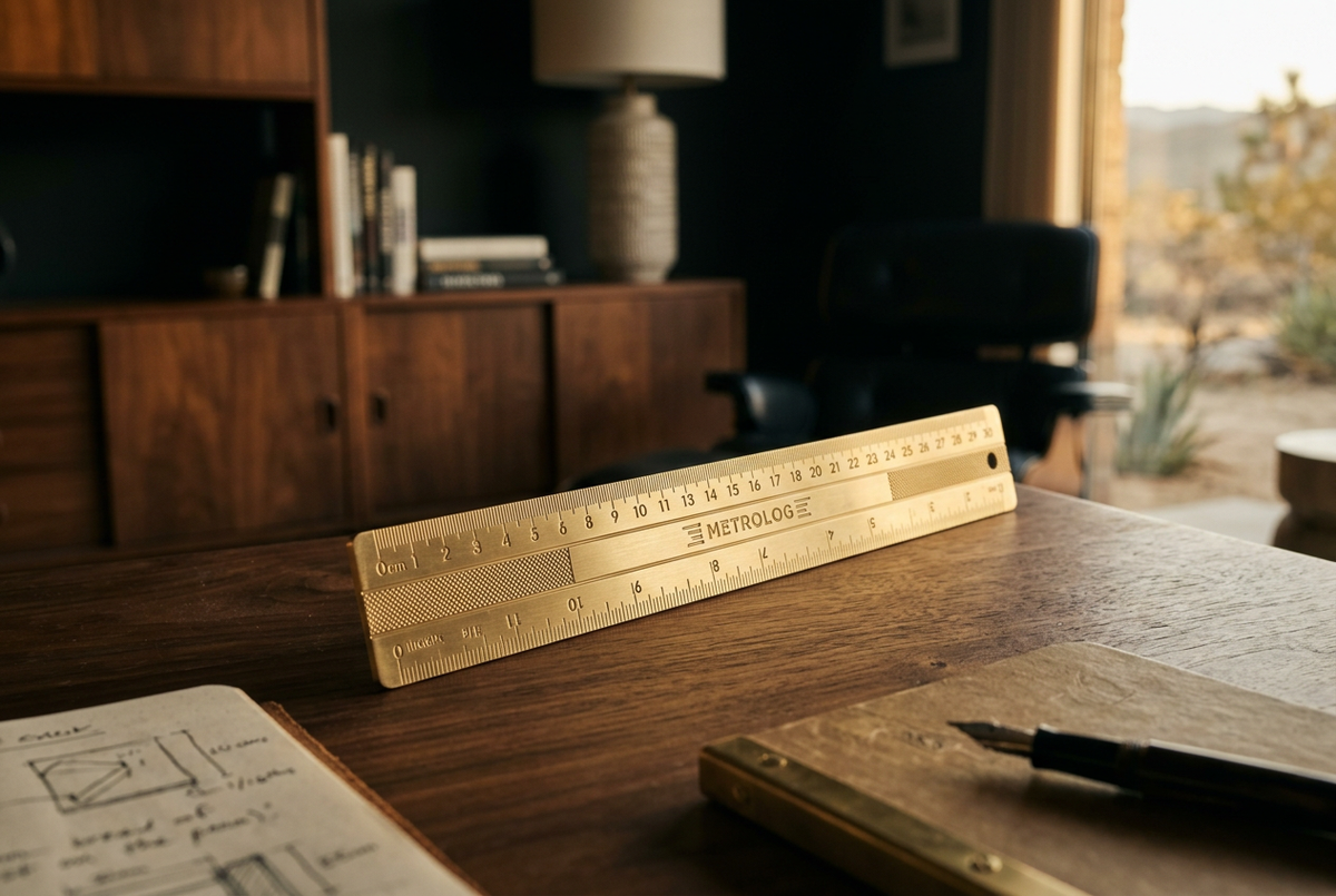 Craighill Metrolog Ruler in Brass | Precision Measure
