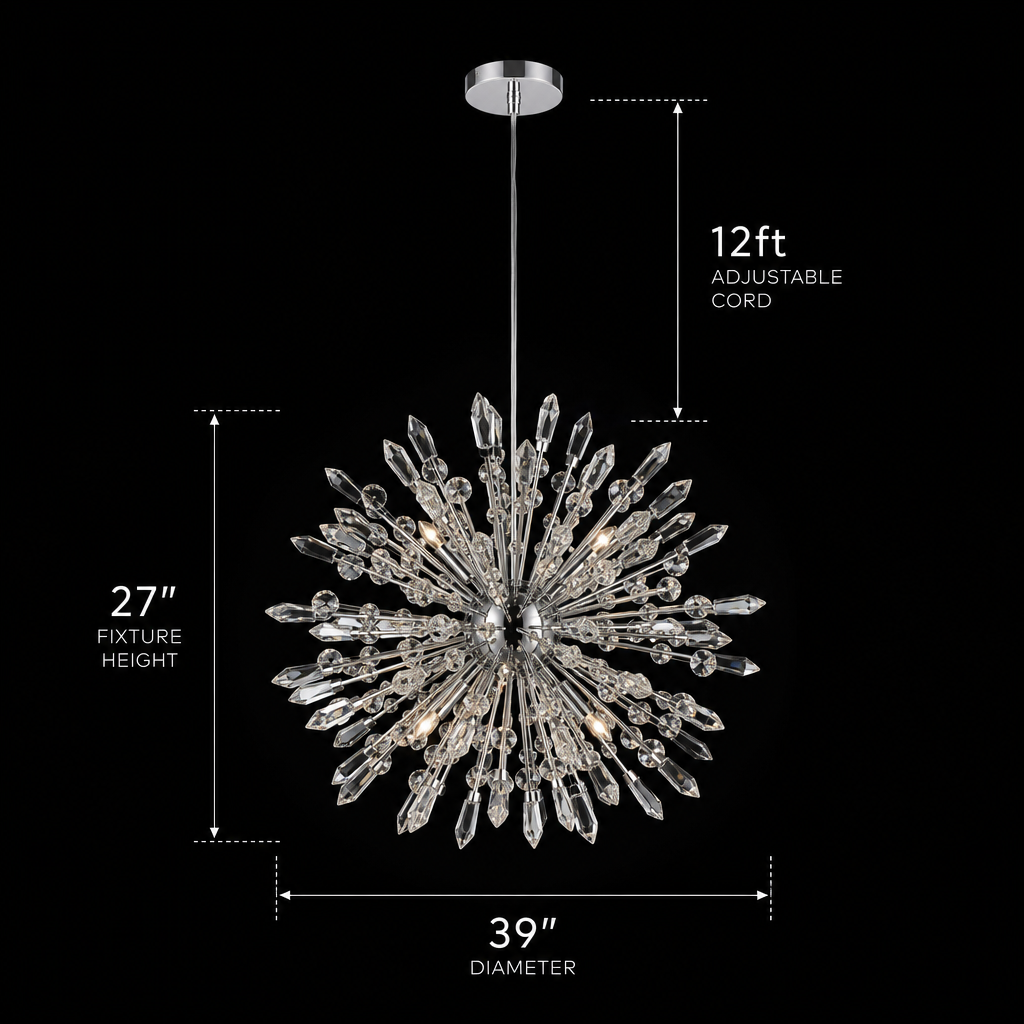 The Astoria Crystal Sputnik Chandelier