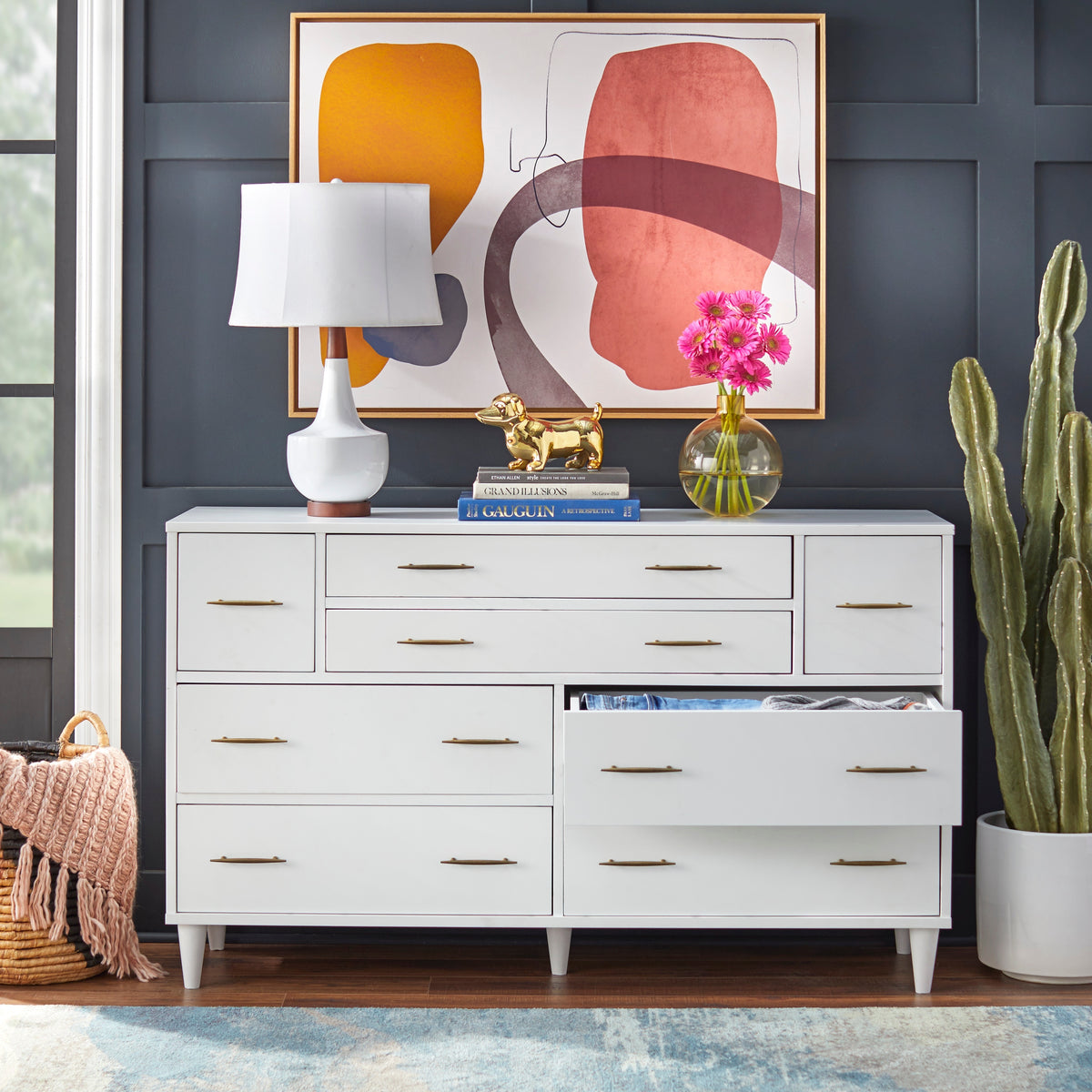 Ana 8-Drawer Mid-Century Modern Dresser